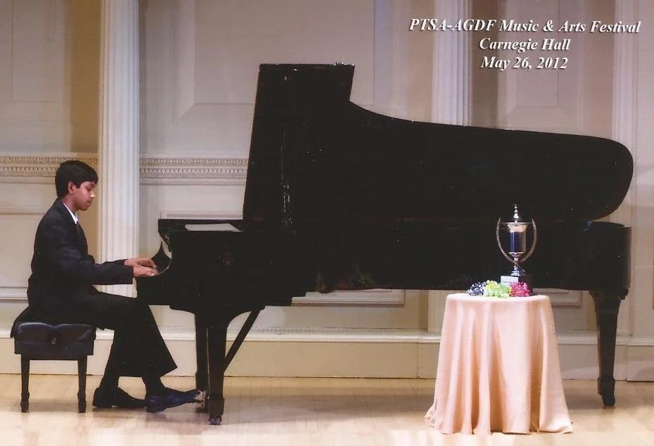 Vinayak Kannan, Student of Danette Whelan, PTSA Music & Arts Festival Carnegie Hall May 26, 2012 - Photo taken by Dana Benner (portraitsbydana@hotmail.com).